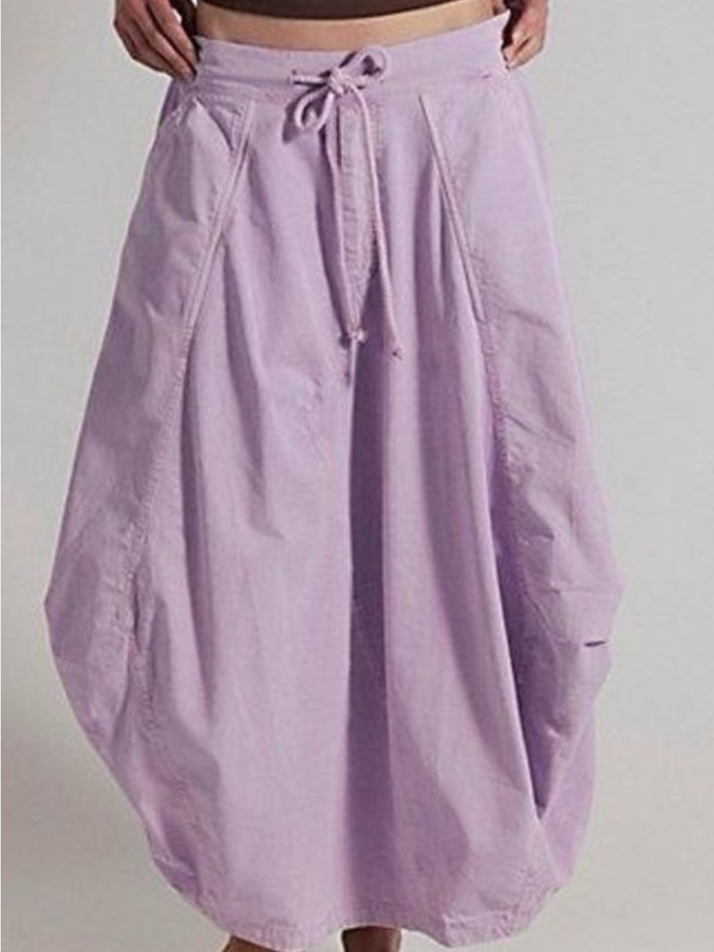 Free People Lilac Bubble Hem Drawstring Skirt - Women's